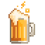 Dennki Brewing pixel beer mug logo